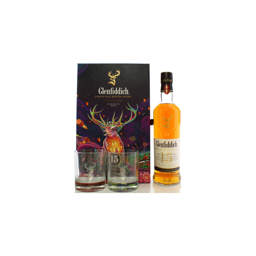 Glenfiddich 15 Year Old – Chinese New Year 2022 Glass Set | 70cl/40.0%