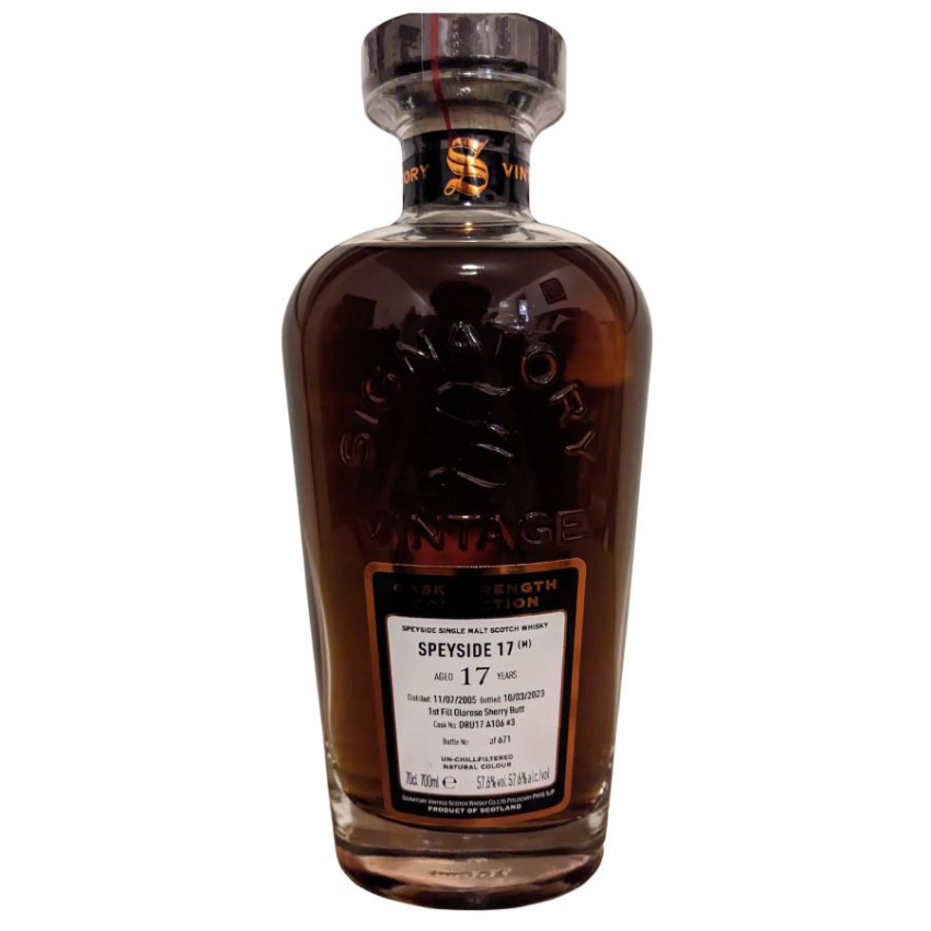 Unnamed Speyside 2005 17 Year Old Signatory Vintage Cask Strength Collection #DRU17/A106 #3 | 70cl/57.6%