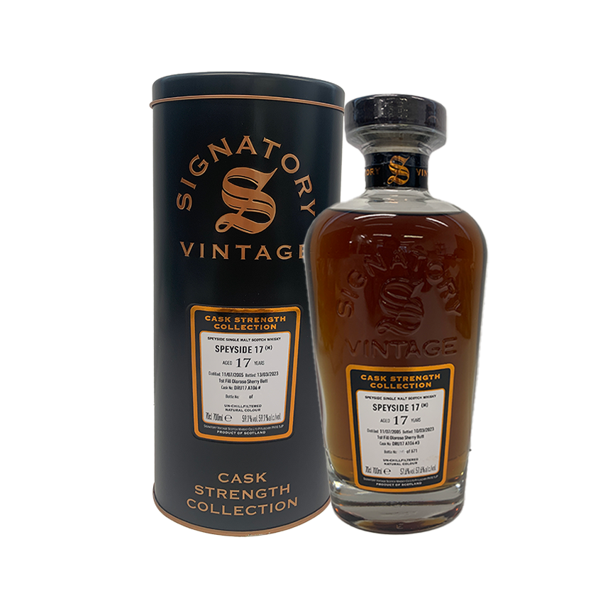 Unnamed Speyside 2005 17 Year Old Signatory Vintage Cask Strength Collection #DRU17/A106 #3 | 70cl/57.6%